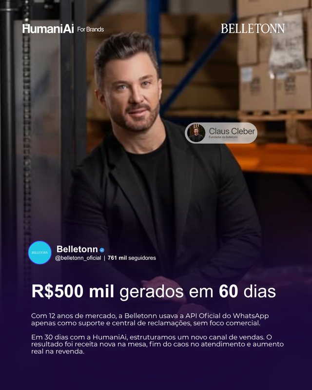 Belletonn: R$ 500 mil gerados em 60 dias